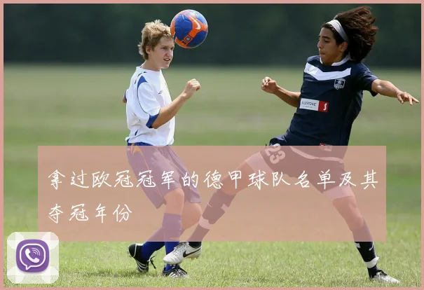 拿过欧冠冠军的德甲球队名单及其夺冠年份